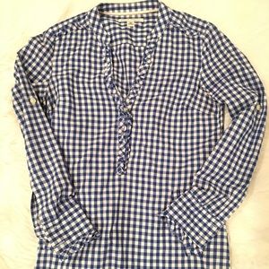 ❤️sold❤️ Banana Republic Gingham Ruffle Top